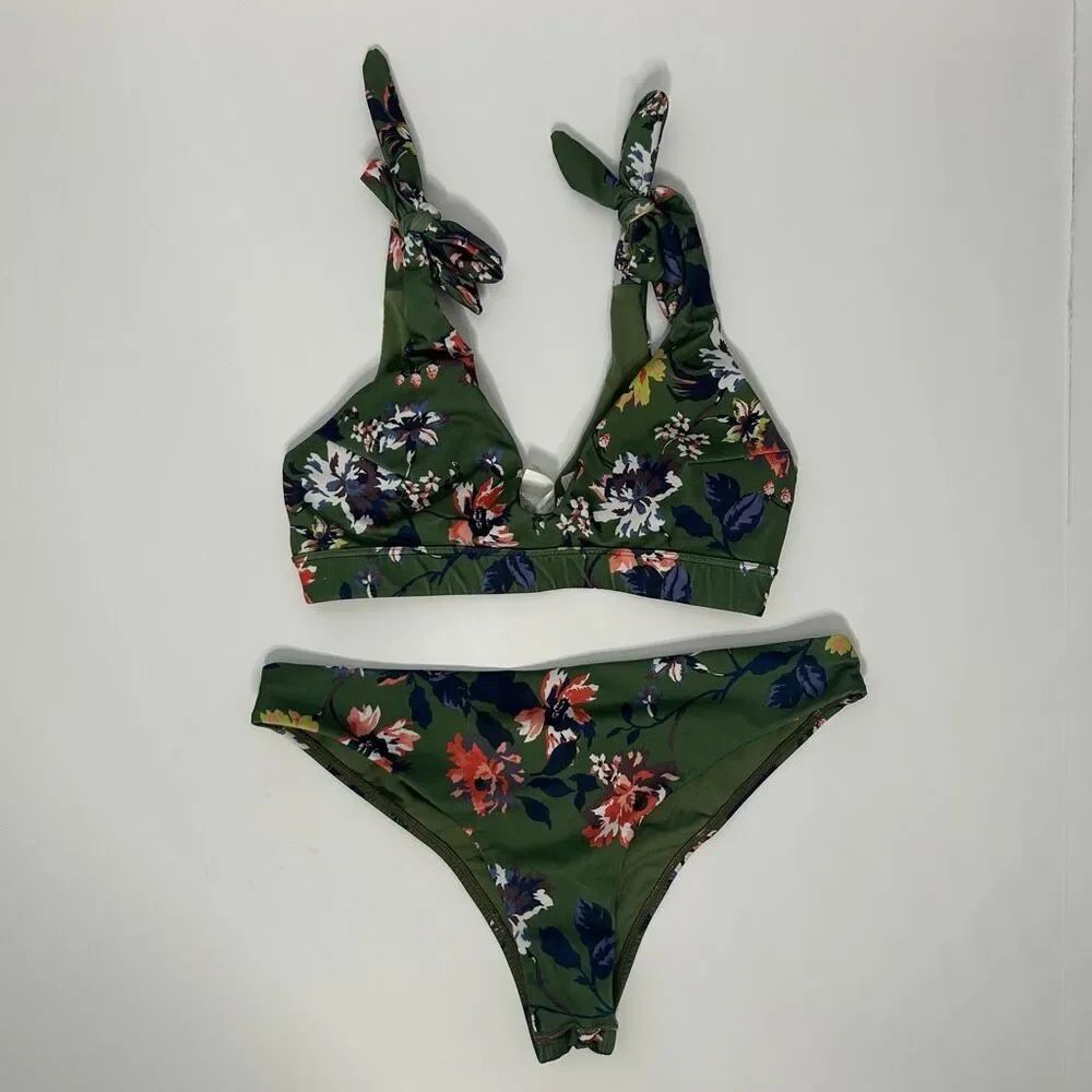 Touché Floral Two-Piece Bikini Set Size Medium
